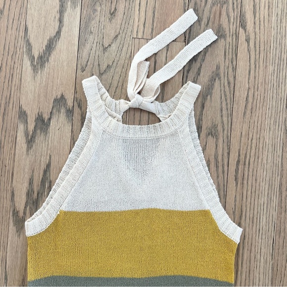 Mine Women’s Striped Multicolor Knit Tank Top Size Small - Picture 2 of 12